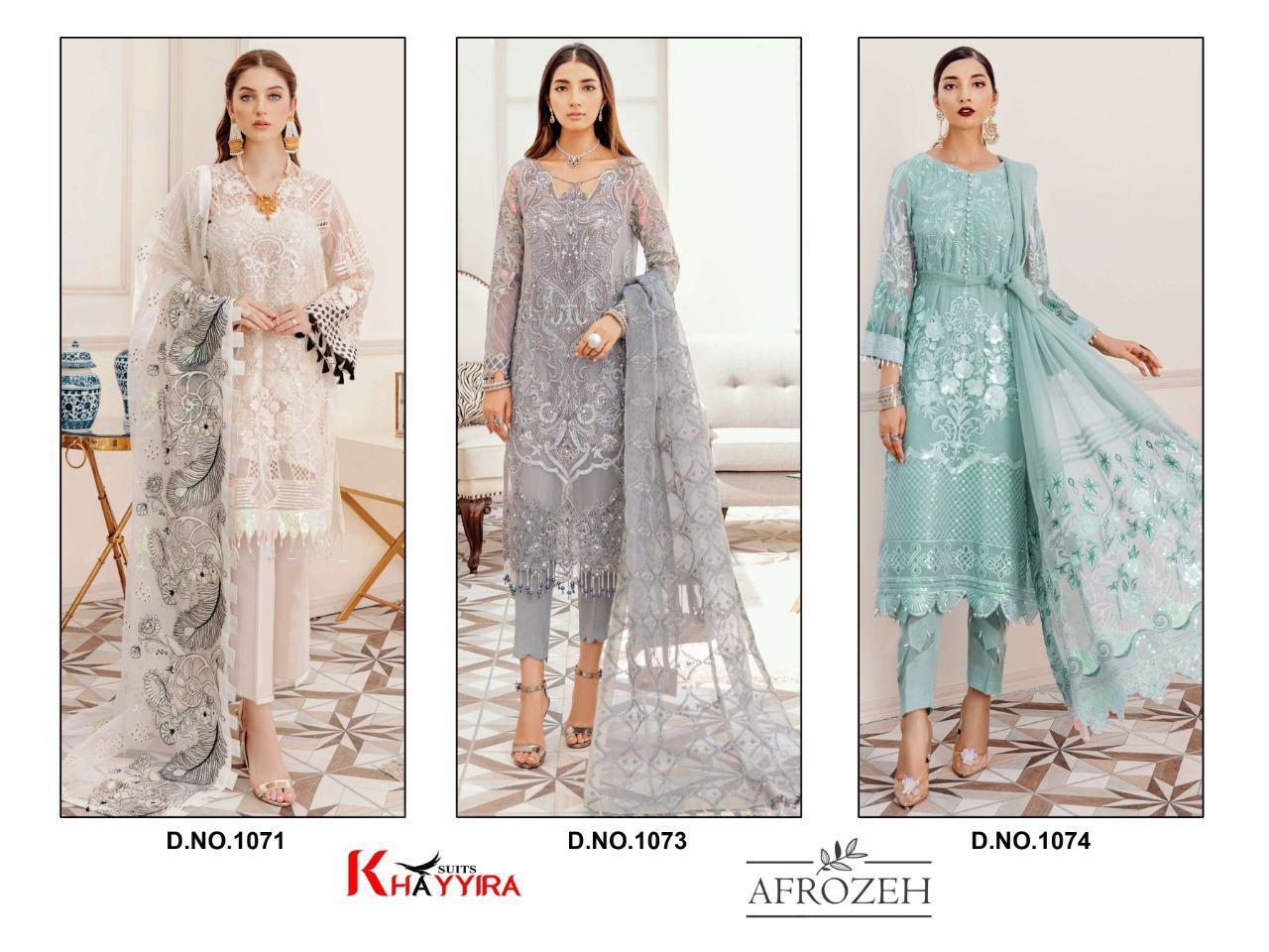 Khayyira Afrozeh Georgette With Heavy Embroidery Festive Wear Pakistani Salwar Kameez Collection
